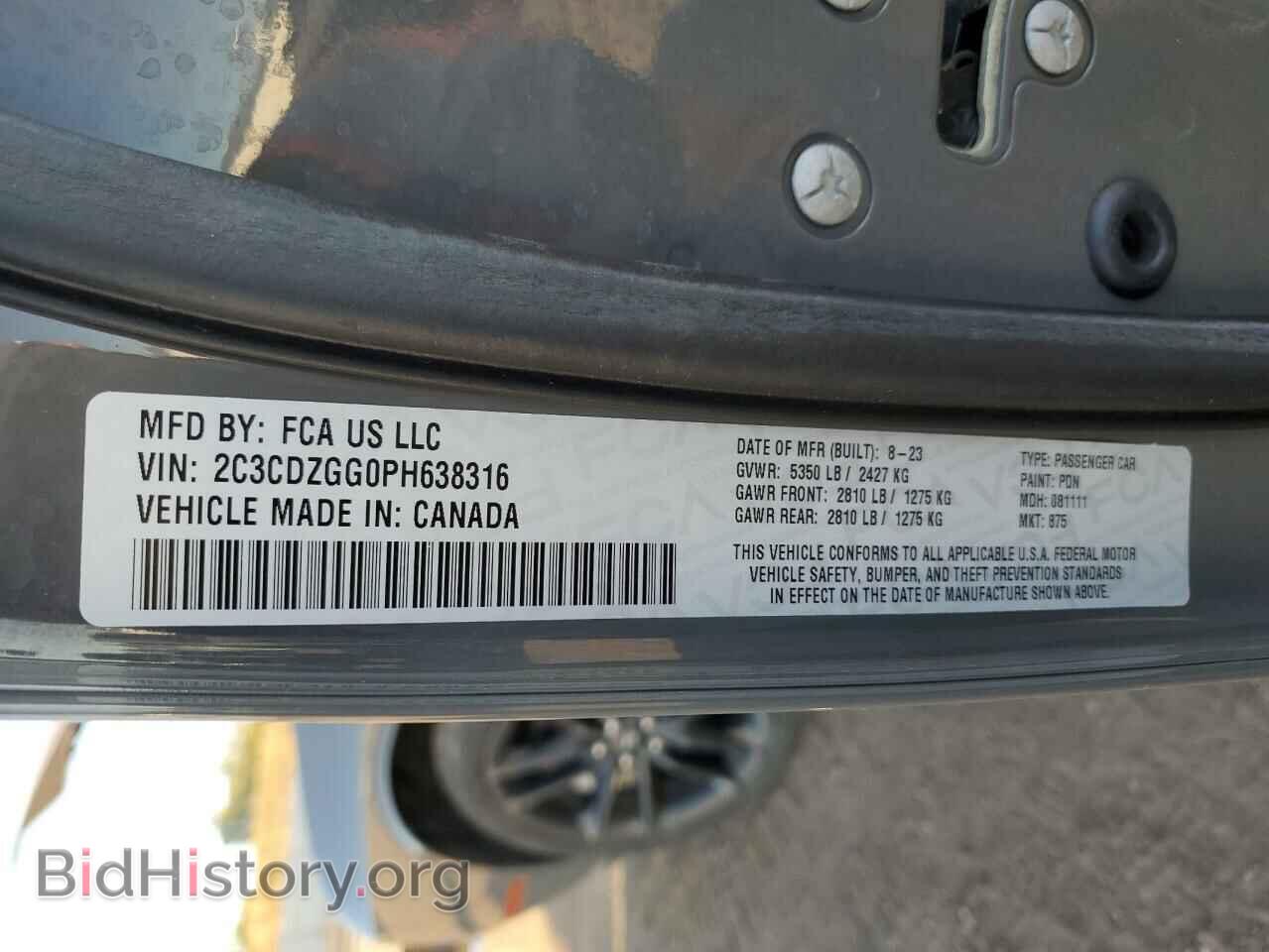 2023 DODGE CHALLENGER - VIN: 2C3CDZGG0PH638316 - Фото 12