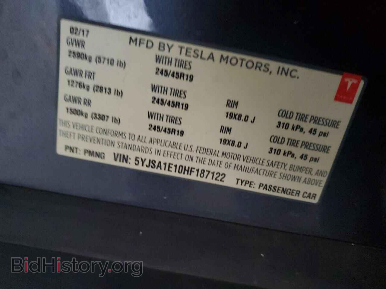 2017 TESLA MODEL S - VIN: 5YJSA1E10HF187122 - Photo 12