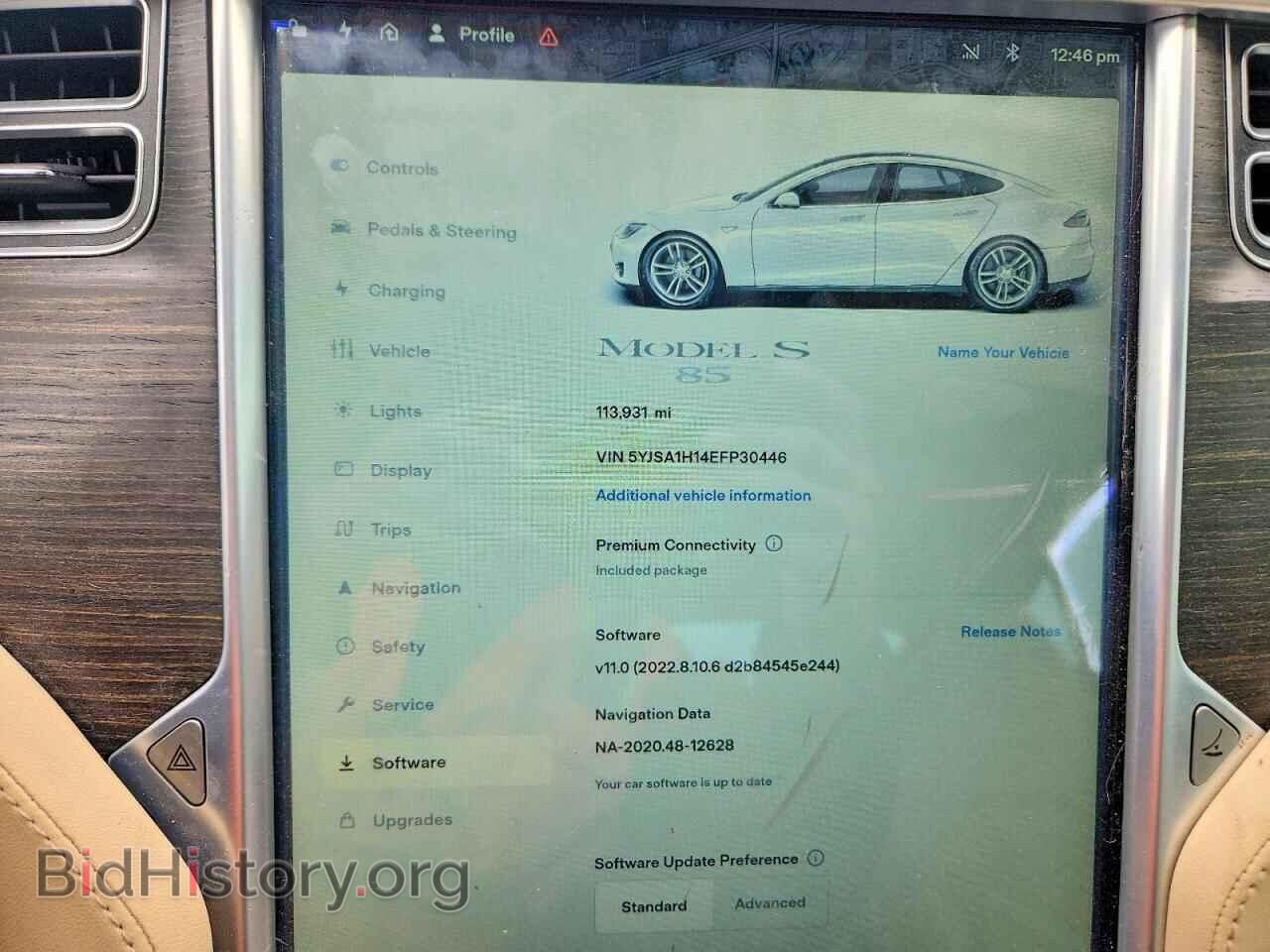 2014 TESLA MODEL S - VIN: 5YJSA1H14EFP30446 - Photo 9