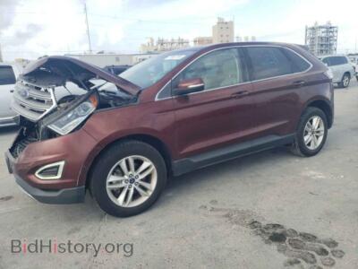 2015 Ford EDGE SEL, бордовый — VIN 2FMTK3J99FBB55476, Copart