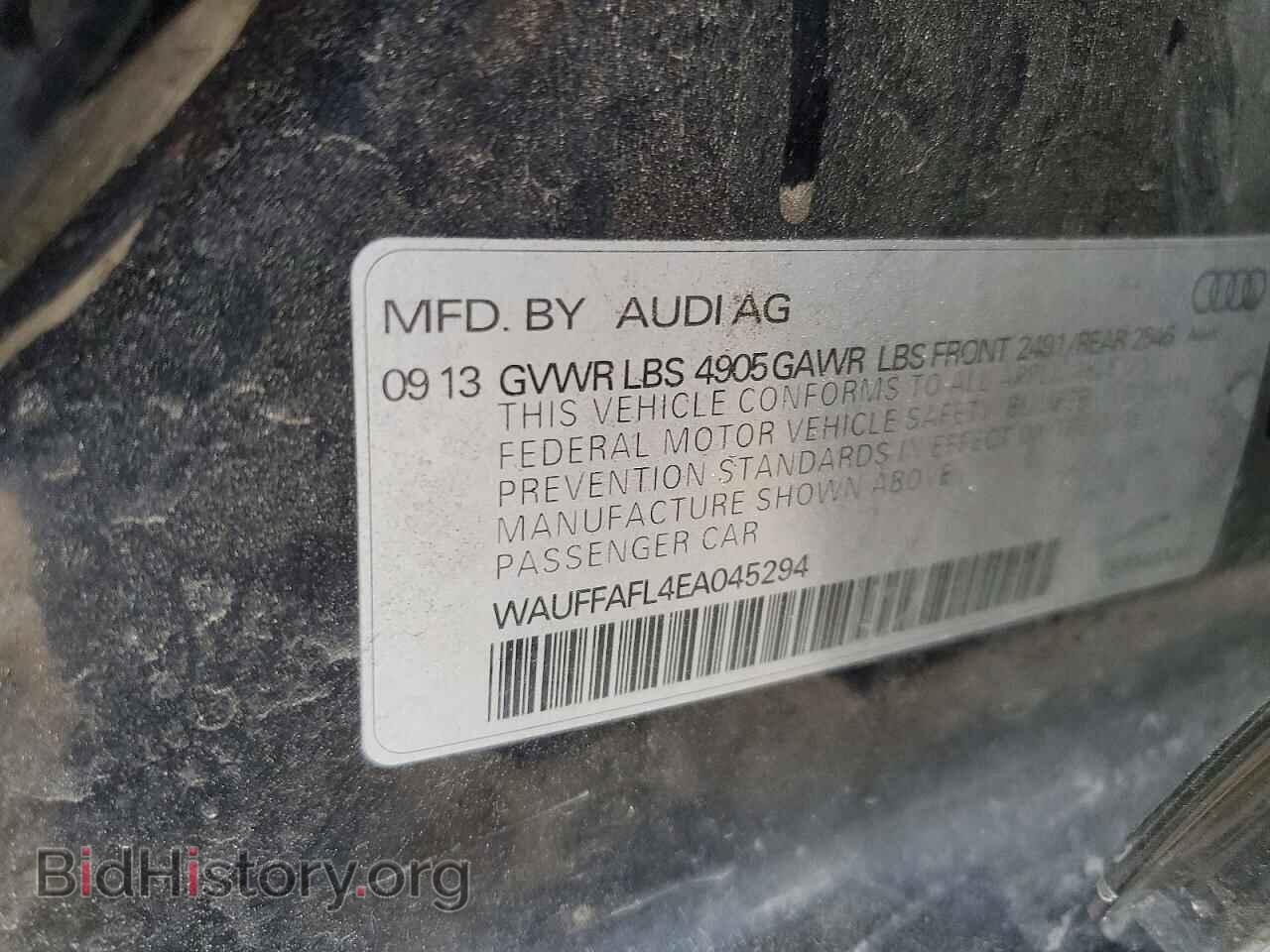2014 AUDI A4 - VIN: WAUFFAFL4EA045294 - Photo 13