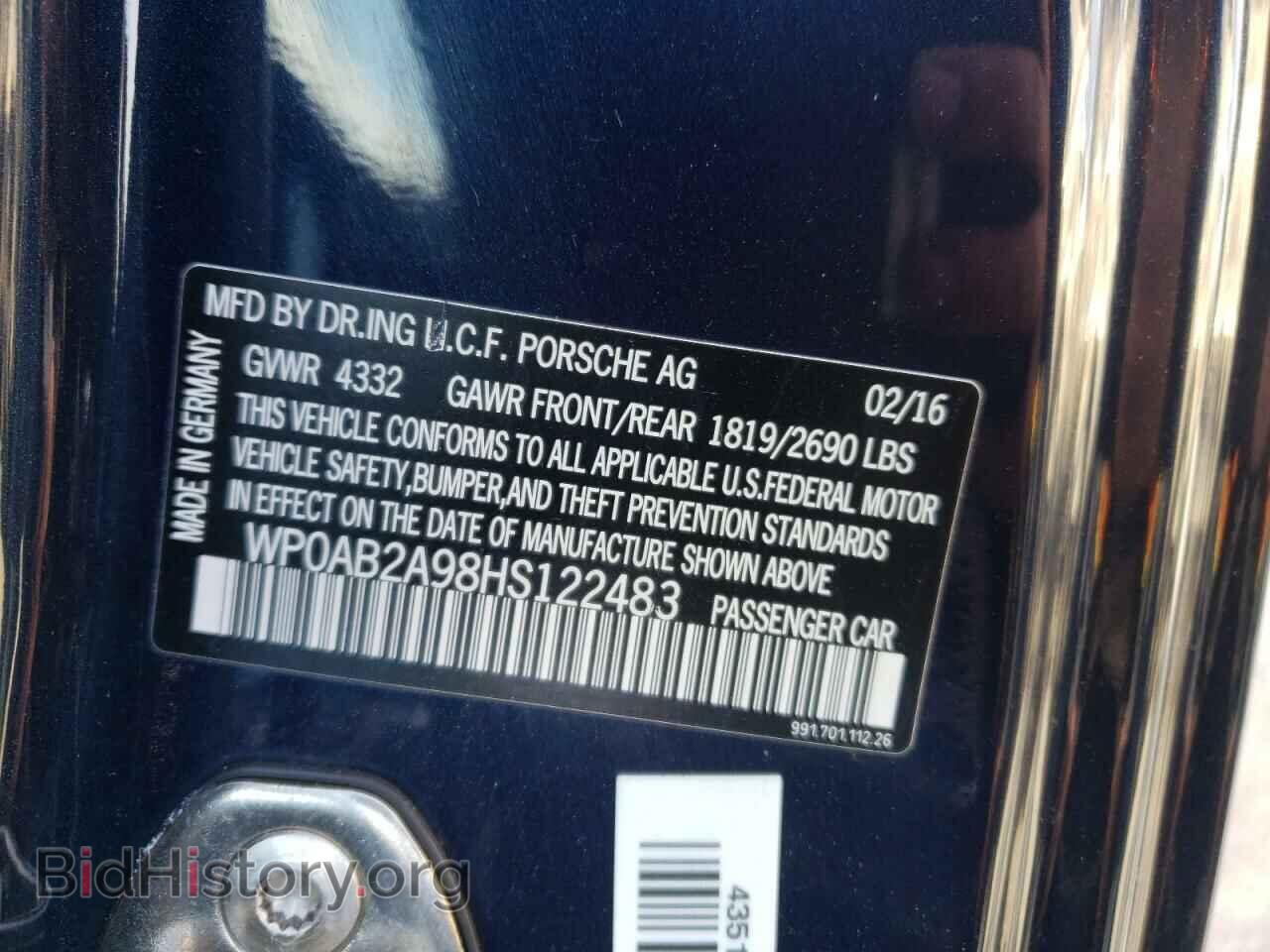 2017 PORSCHE 911 - VIN: WP0AB2A98HS122483 - Фото 12
