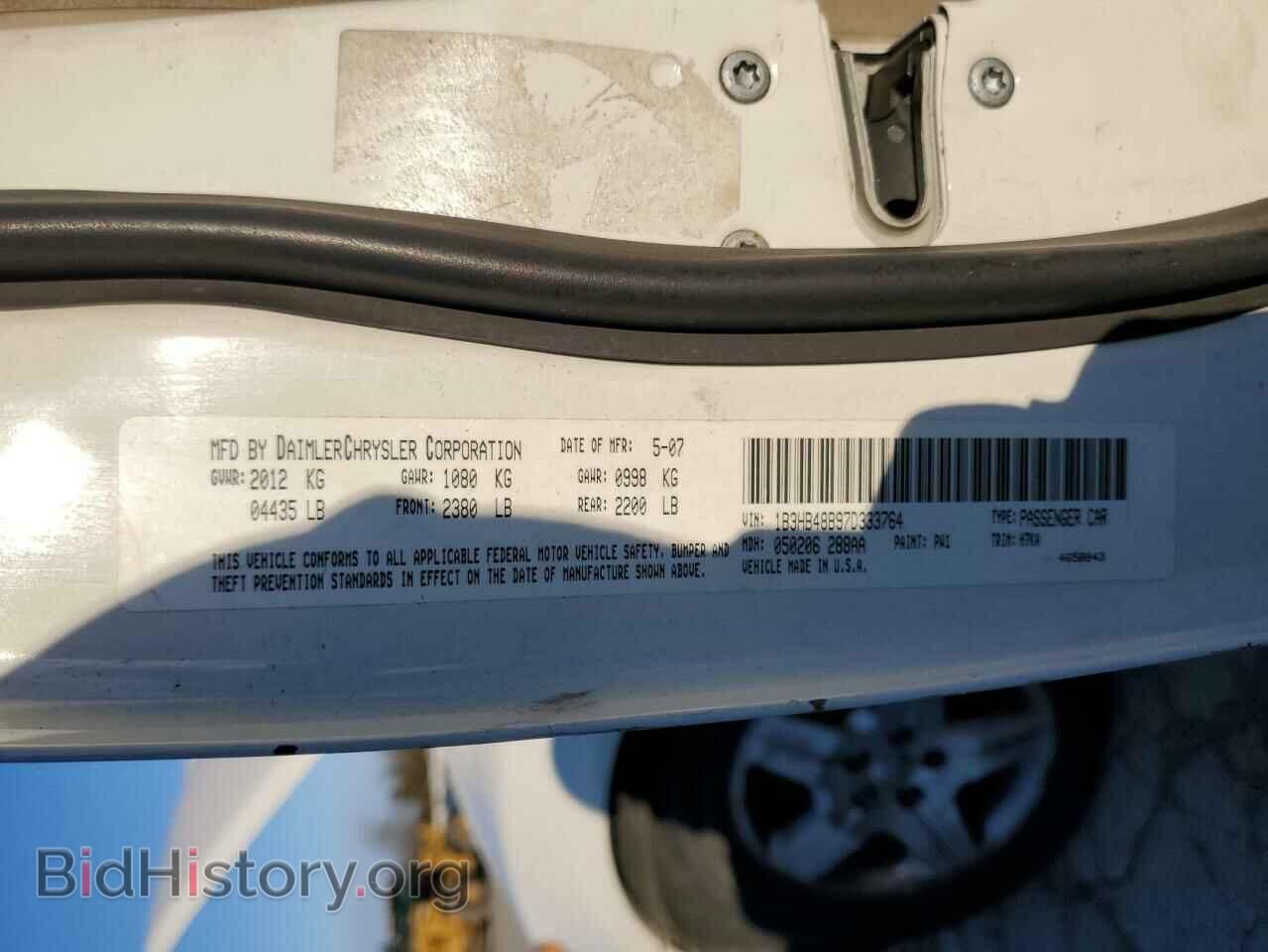 2007 DODGE CALIBER - VIN: 1B3HB48B97D333764 - Фото 12