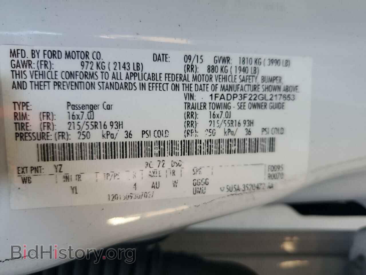 2016 FORD FOCUS - VIN: 1FADP3F22GL217653 - Фото 12