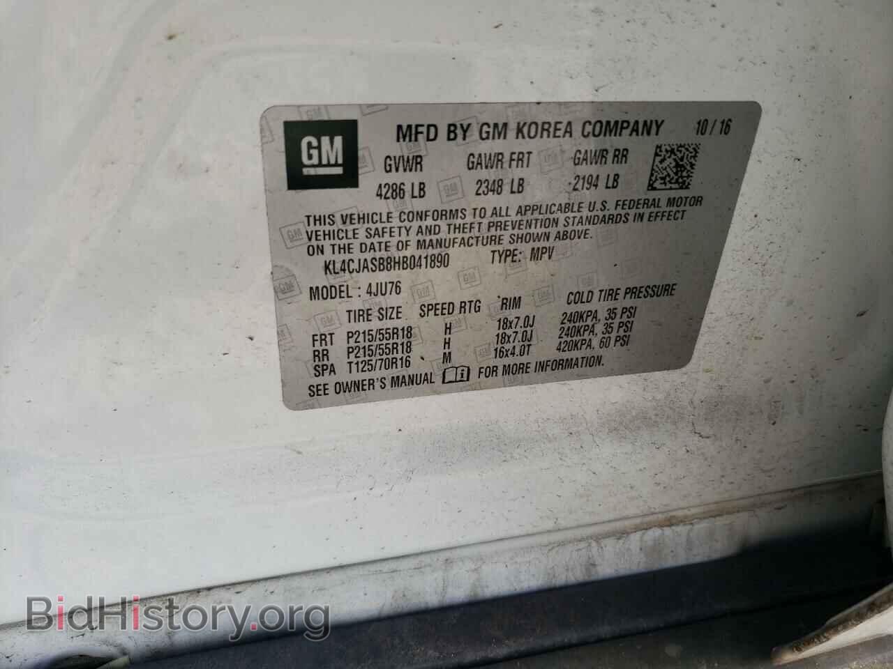2017 BUICK ENCORE - VIN: KL4CJASB8HB041890 - Фото 13