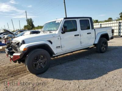 2021 Jeep GLADIATOR, белый — VIN 1C6JJTAG2ML570883, Copart
