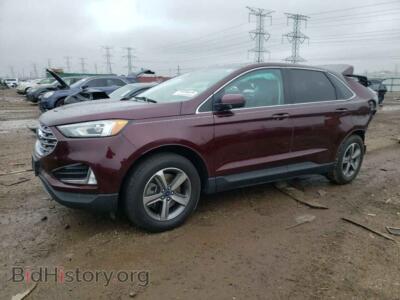 2021 Ford EDGE SEL, бордовый — VIN 2FMPK4J9XMBA03677, Copart