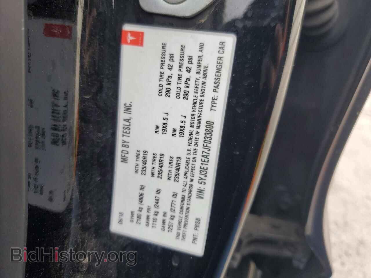 2018 TESLA MODEL 3 - VIN: 5YJ3E1EA7JF033800 - Photo 12
