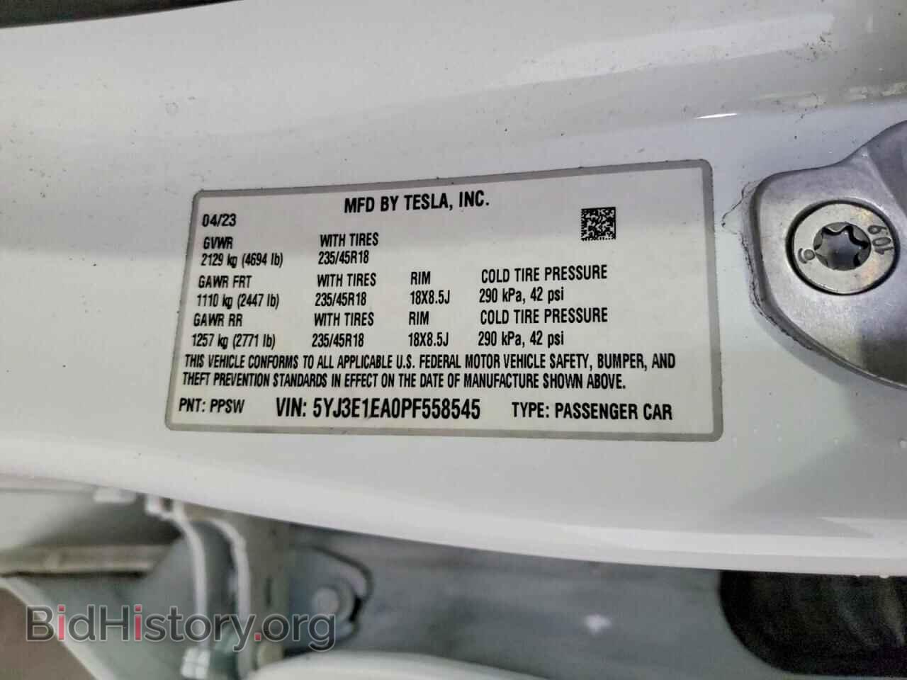2023 TESLA MODEL 3 - VIN: 5YJ3E1EA0PF558545 - Photo 12