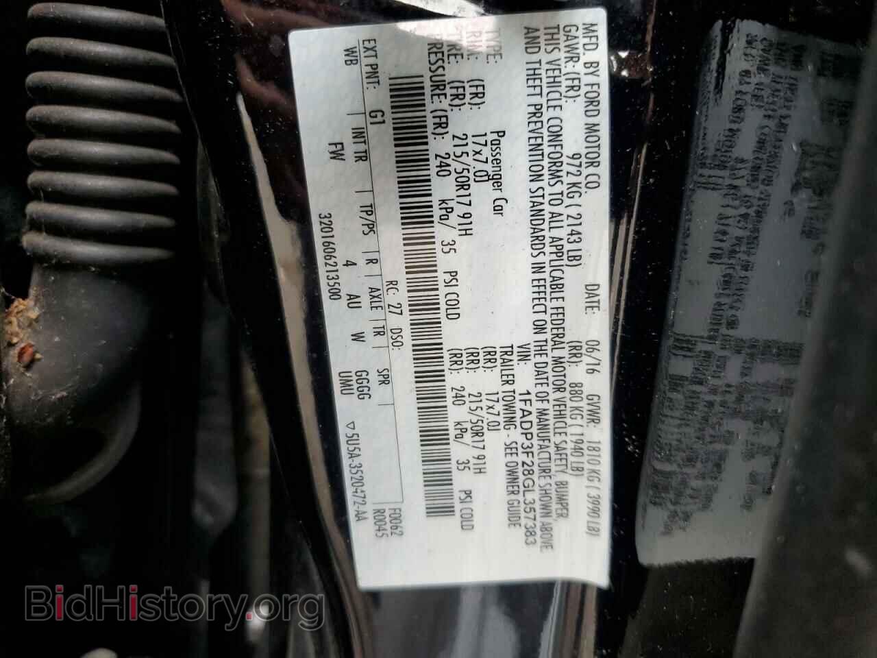 2016 FORD FOCUS - VIN: 1FADP3F28GL357383 - Фото 12