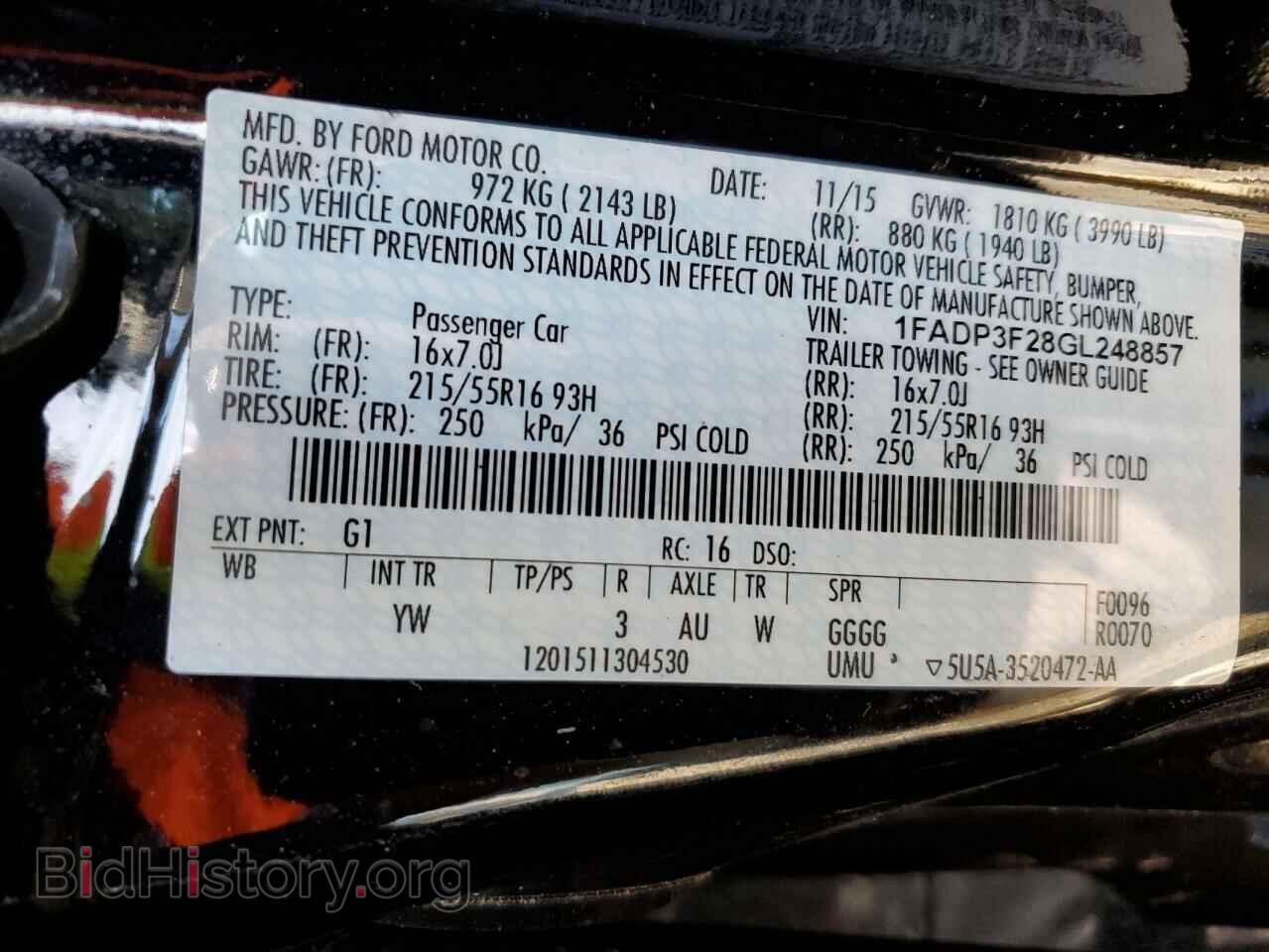 2016 FORD FOCUS - VIN: 1FADP3F28GL248857 - Photo 13
