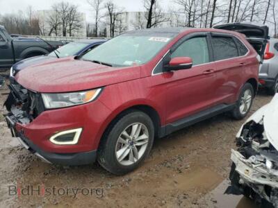 2015 Ford EDGE Edge SEL, red — VIN 2FMTK4J91FBC36574, Copart