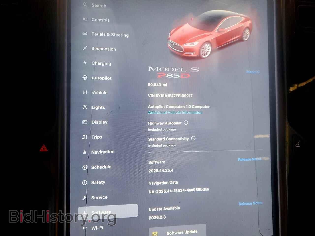 2015 TESLA MODEL S - VIN: 5YJSA1E47FF109217 - Photo 9