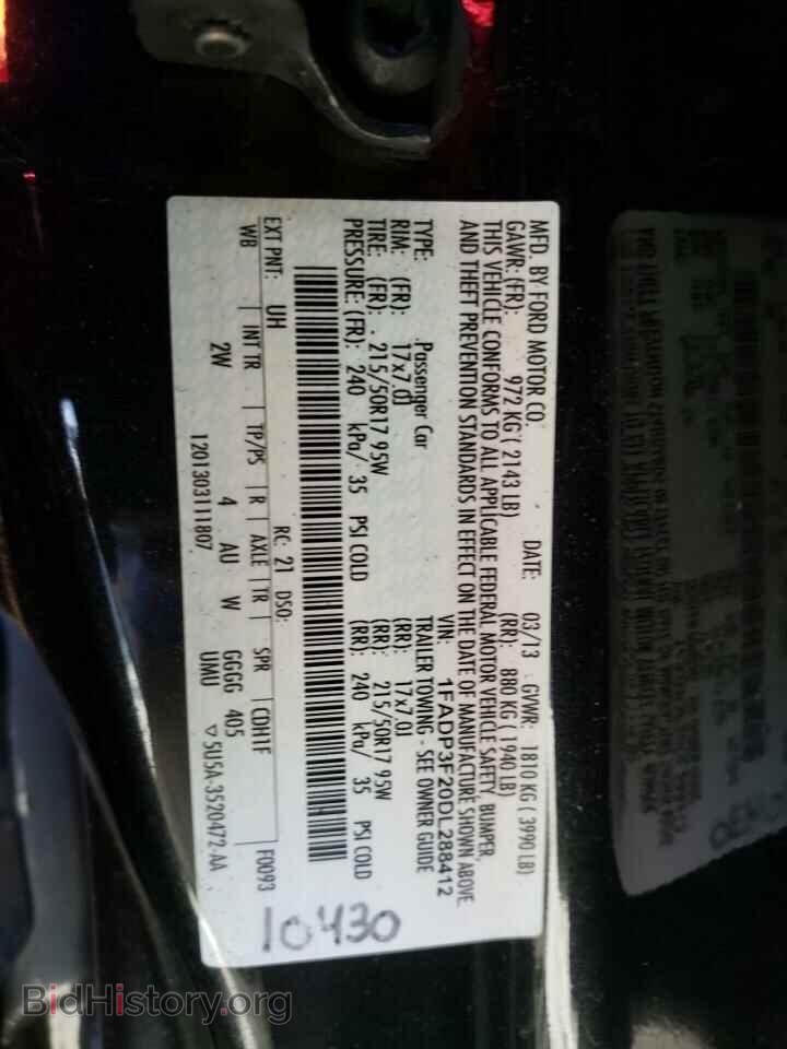 2013 FORD FOCUS - VIN: 1FADP3F20DL288412 - Photo 12