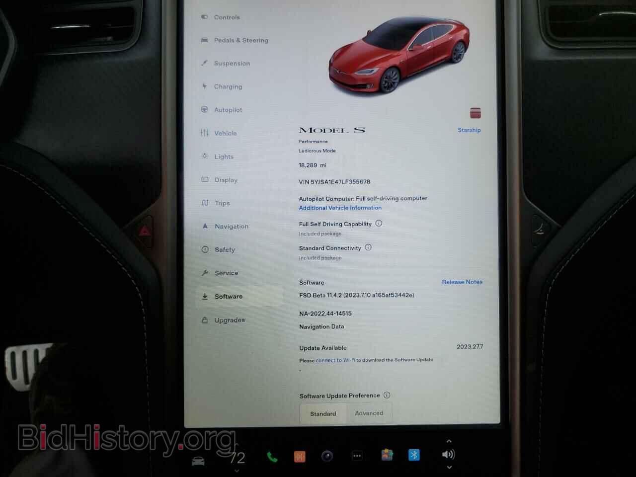 2020 TESLA MODEL S - VIN: 5YJSA1E47LF355678 - Фото 9
