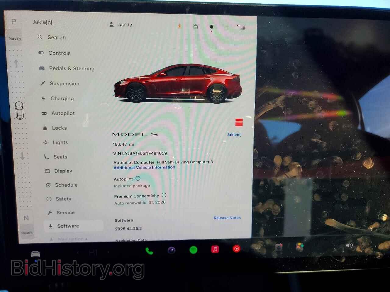 2022 TESLA MODEL S - VIN: 5YJSA1E55NF484059 - Photo 9