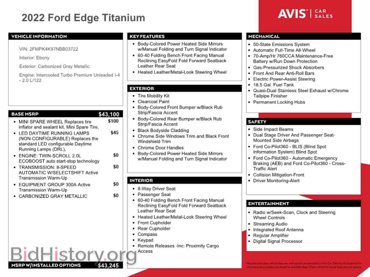 2022 FORD EDGE - VIN: 2FMPK4K97NBB03722 - Фото 13