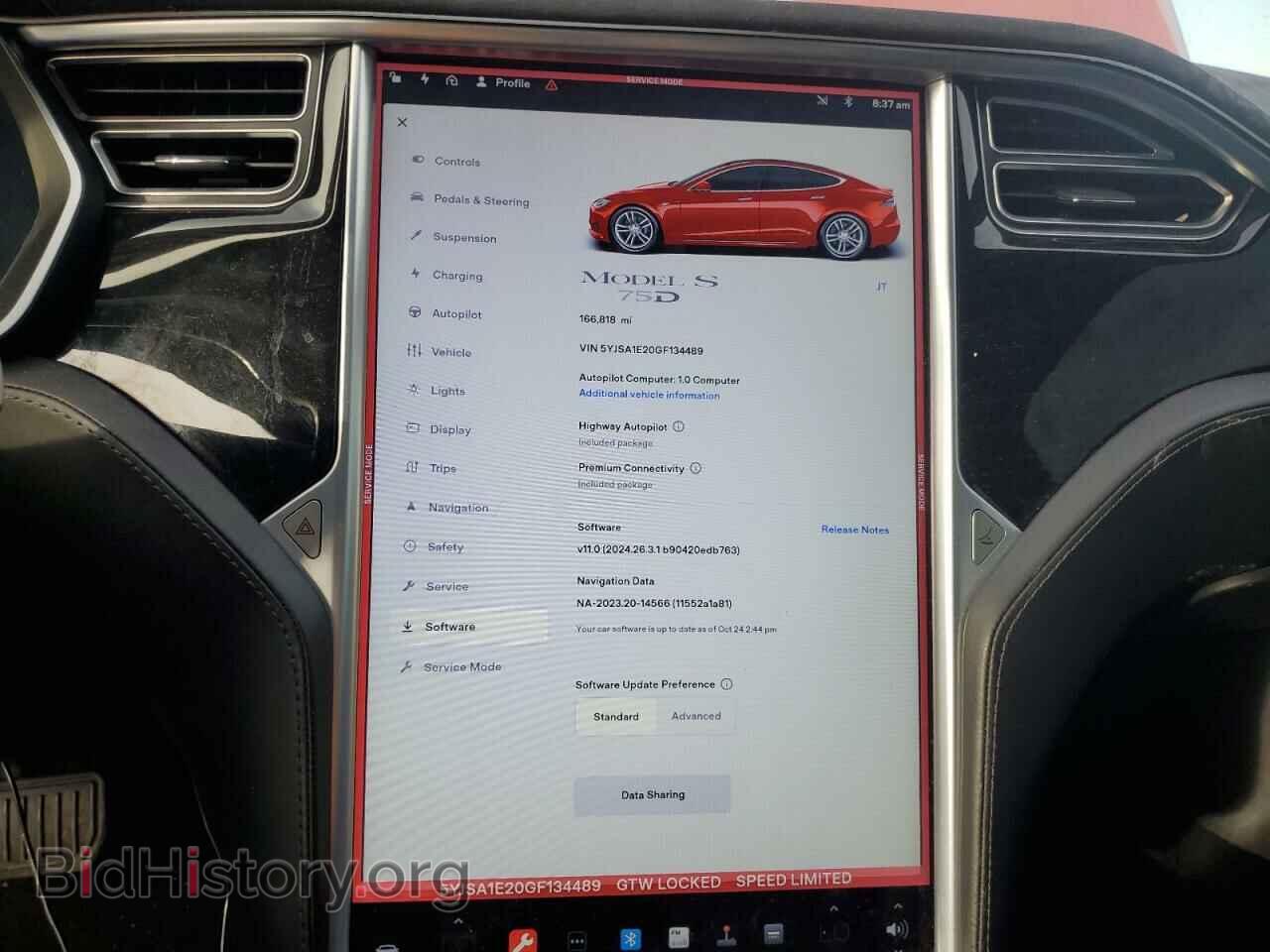2016 TESLA MODEL S - VIN: 5YJSA1E20GF134489 - Photo 9