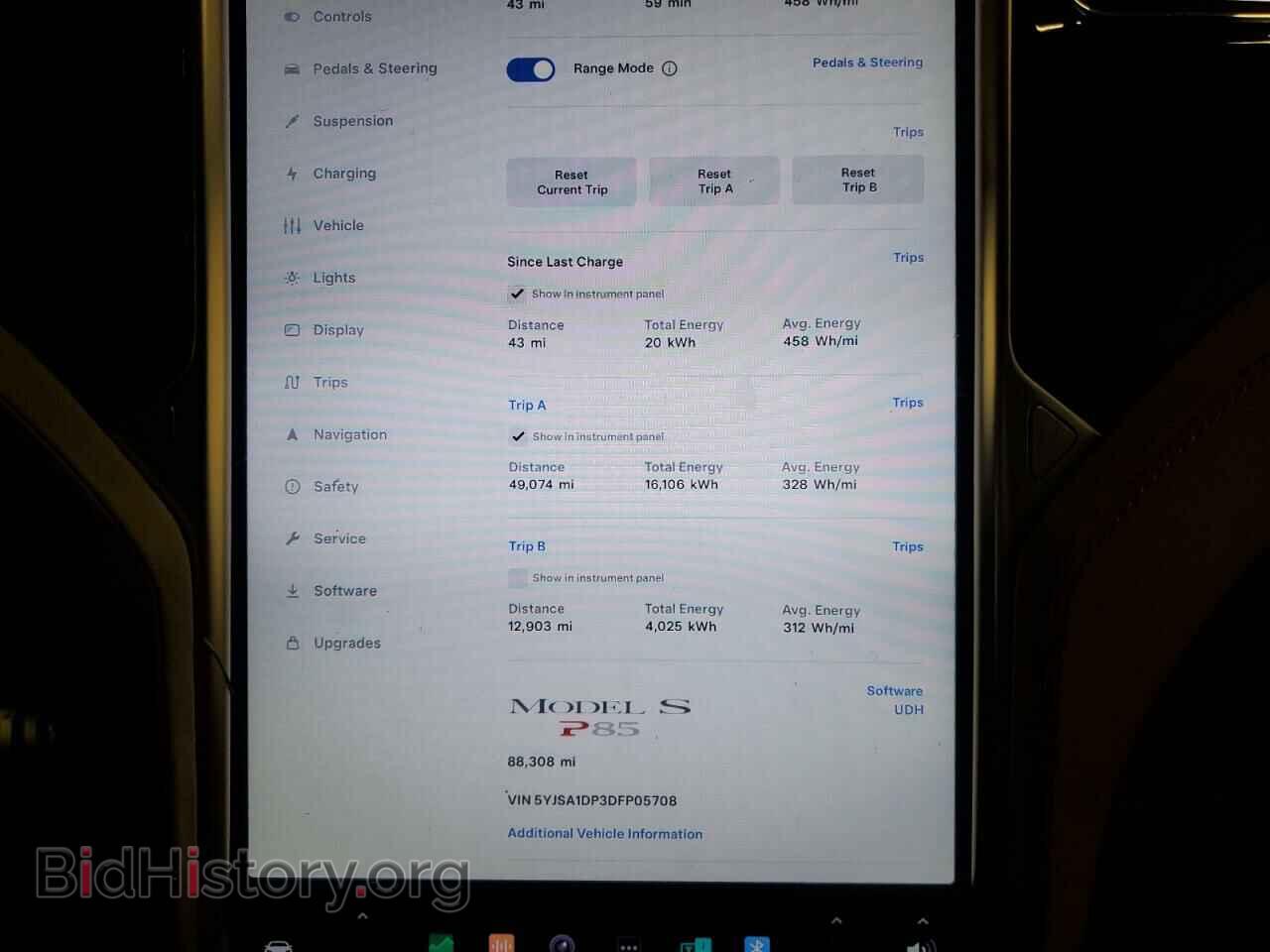 2013 TESLA MODEL S - VIN: 5YJSA1DP3DFP05708 - Photo 9
