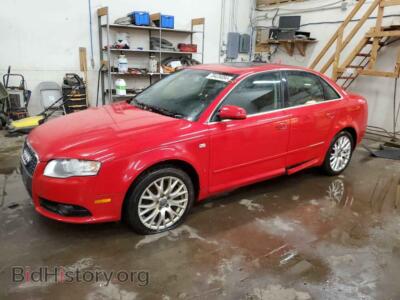 2008 Audi A4 2.0T Quattro, красный — VIN WAUDF78E98A146828, Copart