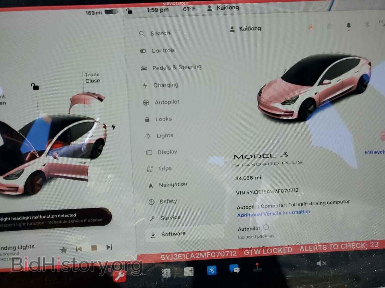 2021 TESLA MODEL 3 - VIN: 5YJ3E1EA2MF070712 - Фото 9