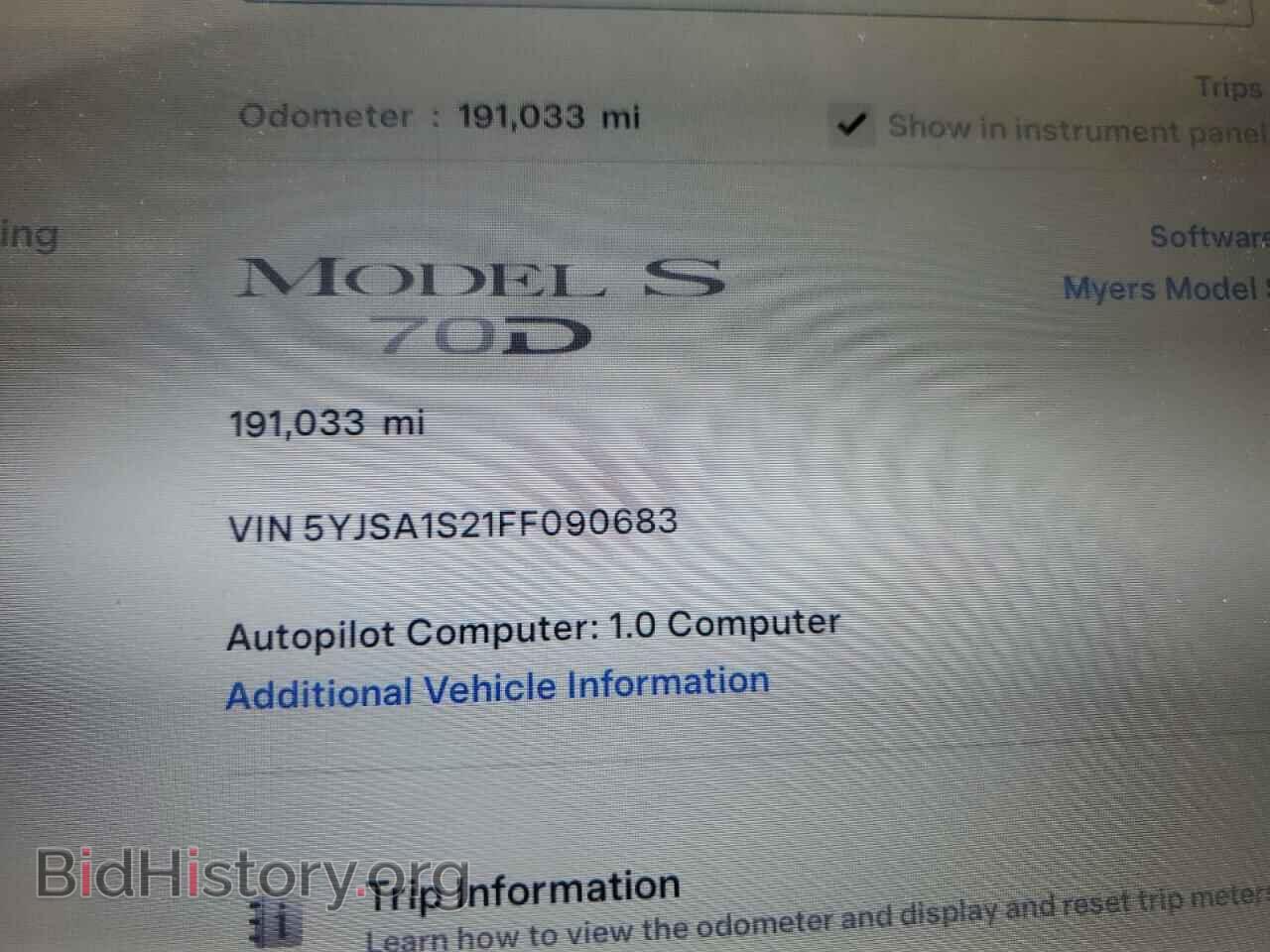 2015 TESLA MODEL S - VIN: 5YJSA1S21FF090683 - Фото 9