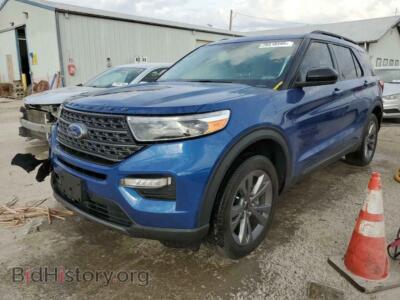 2022 Ford EXPLORER XLT, синий — VIN 1FMSK8DHXNGA89913, Copart