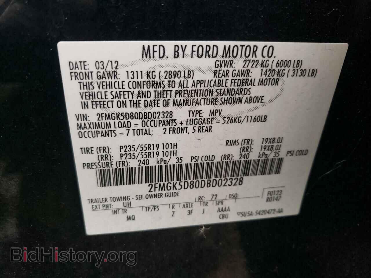 2013 FORD FLEX - VIN: 2FMGK5D80DBD02328 - Photo 12