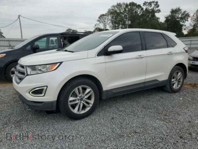 2015 Ford EDGE SEL, white — VIN 2FMTK3J9XFBB89491, Copart