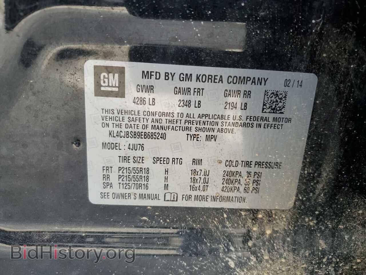 2014 BUICK ENCORE - VIN: KL4CJBSB9EB685240 - Photo 13