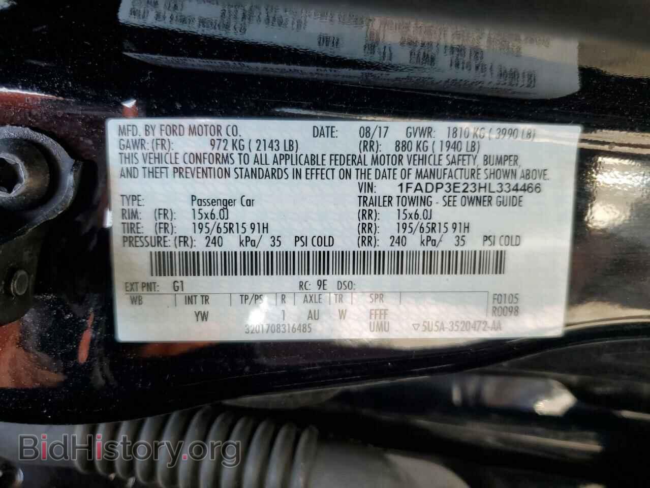 2017 FORD FOCUS - VIN: 1FADP3E23HL334466 - Фото 12