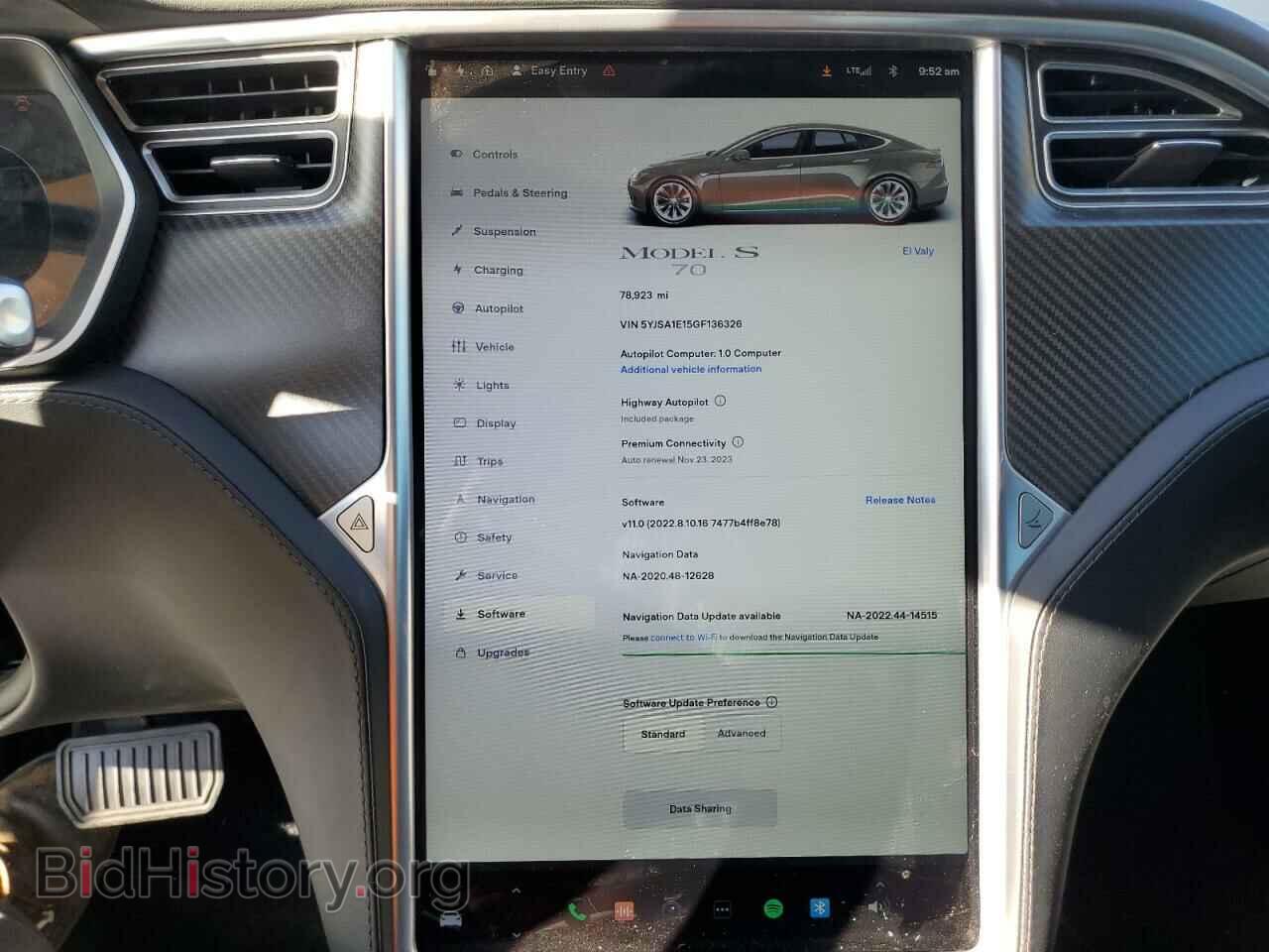 2016 TESLA MODEL S - VIN: 5YJSA1E15GF136326 - Photo 9