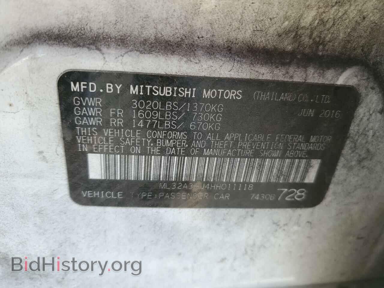 2017 MITSUBISHI MIRAGE - VIN: ML32A3HJ4HH011118 - Фото 12