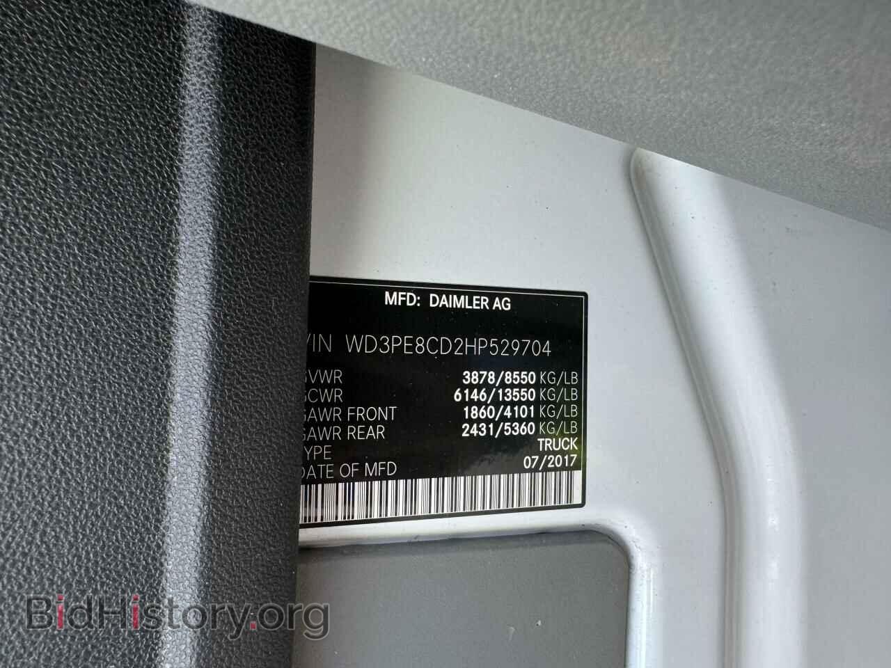 2017 MERCEDES-BENZ SPRINTER - VIN: WD3PE8CD2HP529704 - Фото 10