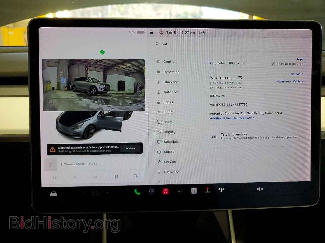 2019 TESLA MODEL 3 - VIN: 5YJ3E1EB2KF437792 - Фото 9
