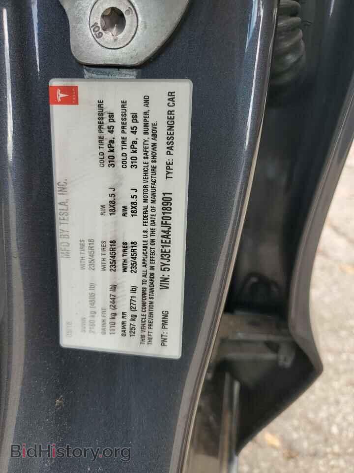 2018 TESLA MODEL 3 - VIN: 5YJ3E1EA4JF018901 - Photo 12