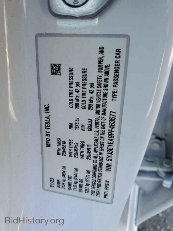 2023 TESLA MODEL 3 - VIN: 5YJ3E1EA9PF463577 - Photo 13