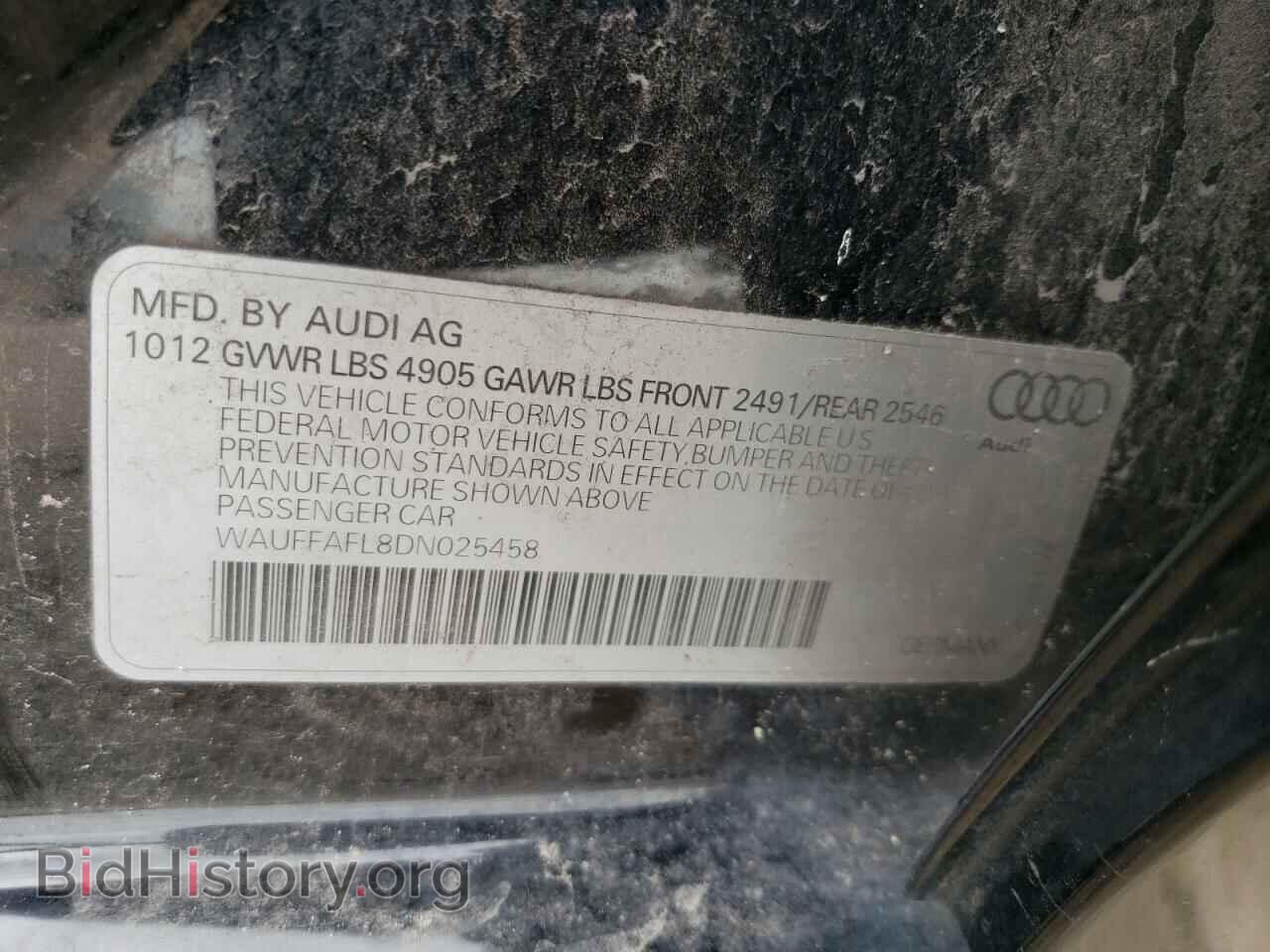 2013 AUDI A4 - VIN: WAUFFAFL8DN025458 - Фото 13
