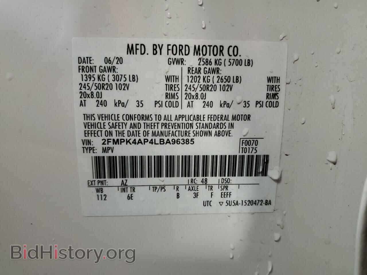 2020 FORD EDGE - VIN: 2FMPK4AP4LBA96385 - Photo 13