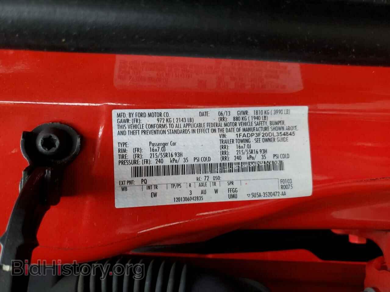 2013 FORD FOCUS - VIN: 1FADP3F20DL354845 - Фото 12
