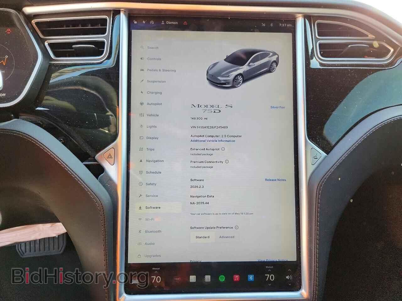 2018 TESLA MODEL S - VIN: 5YJSA1E28JF245489 - Фото 9