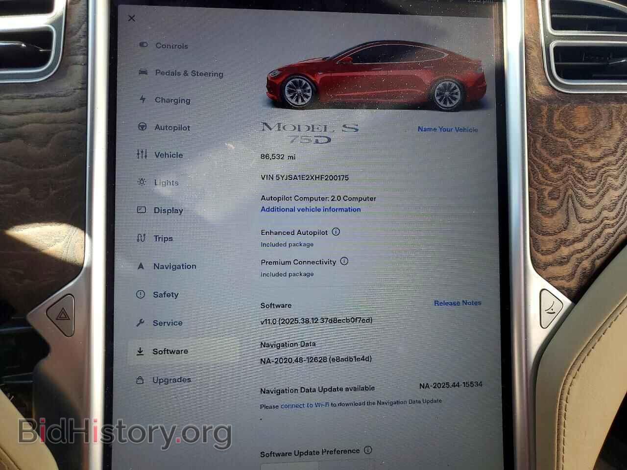 2017 TESLA MODEL S - VIN: 5YJSA1E2XHF200175 - Photo 9