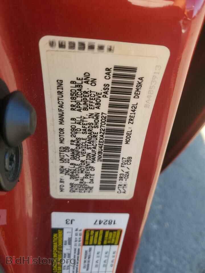 2010 TOYOTA COROLLA - VIN: 1NXBU4EEXAZ270027 - Фото 12