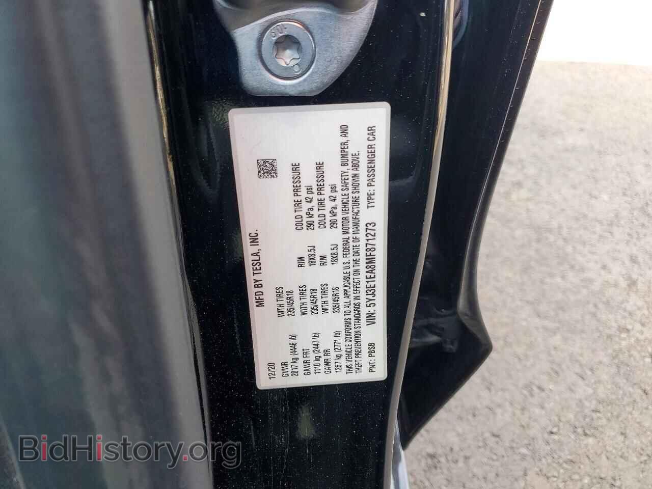 2021 TESLA MODEL 3 - VIN: 5YJ3E1EA8MF871273 - Photo 12