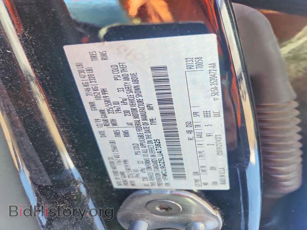 2020 FORD ESCAPE - VIN: 1FMCU9DZ5LUA73825 - Фото 13