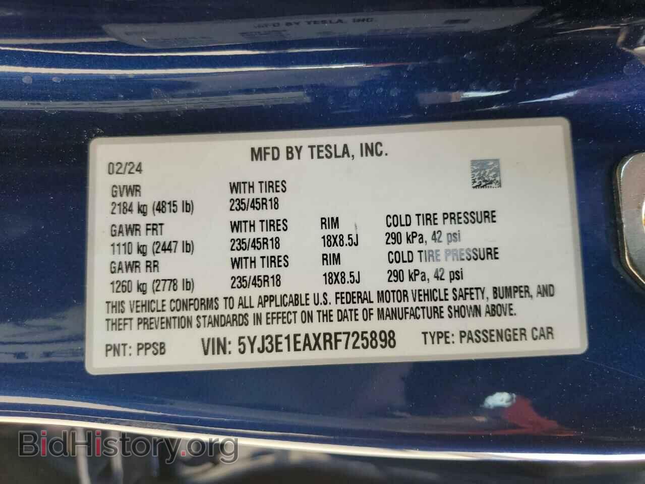 2024 TESLA MODEL 3 - VIN: 5YJ3E1EAXRF725898 - Photo 12