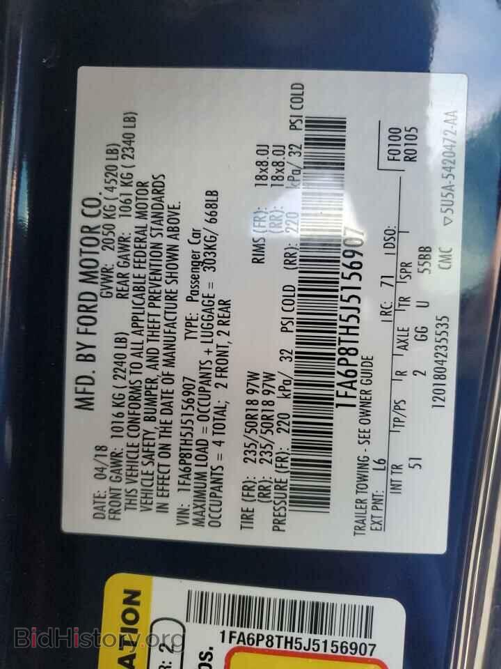 2018 FORD ALL Models - VIN: 1FA6P8TH5J5156907 - Photo 12