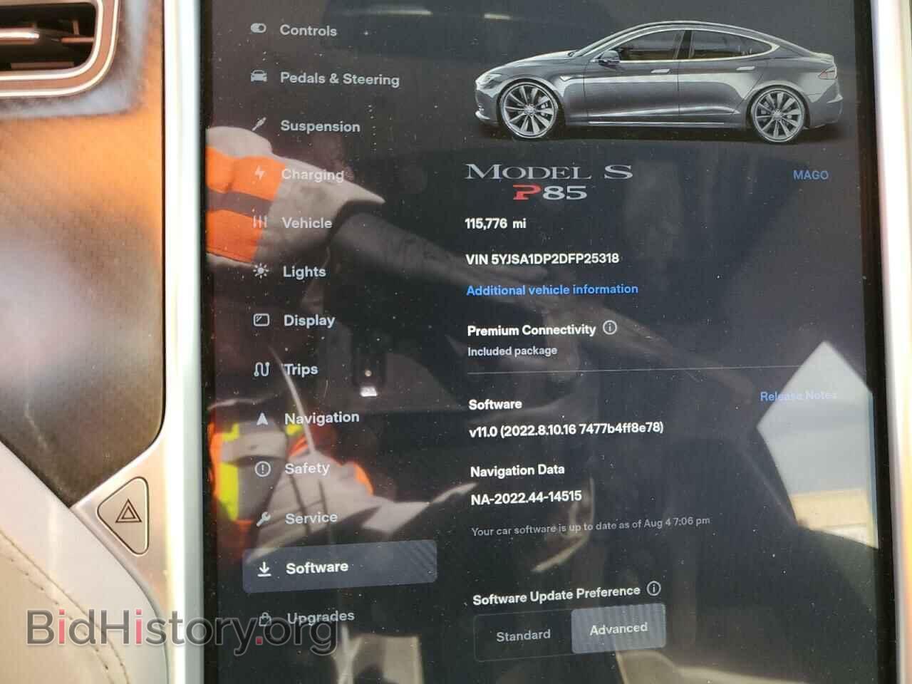 2013 TESLA MODEL S - VIN: 5YJSA1DP2DFP25318 - Фото 9