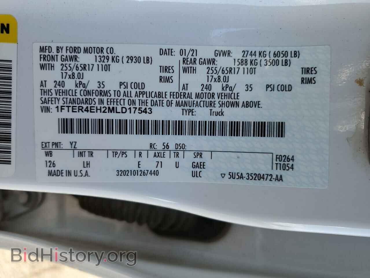 2021 FORD RANGER - VIN: 1FTER4EH2MLD17543 - Photo 12