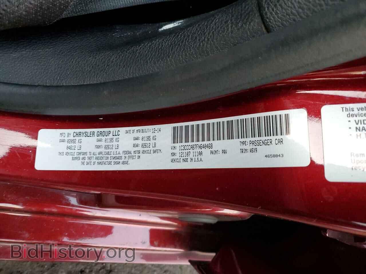 2015 CHRYSLER 200 - VIN: 1C3CCCAB7FN640468 - Photo 12